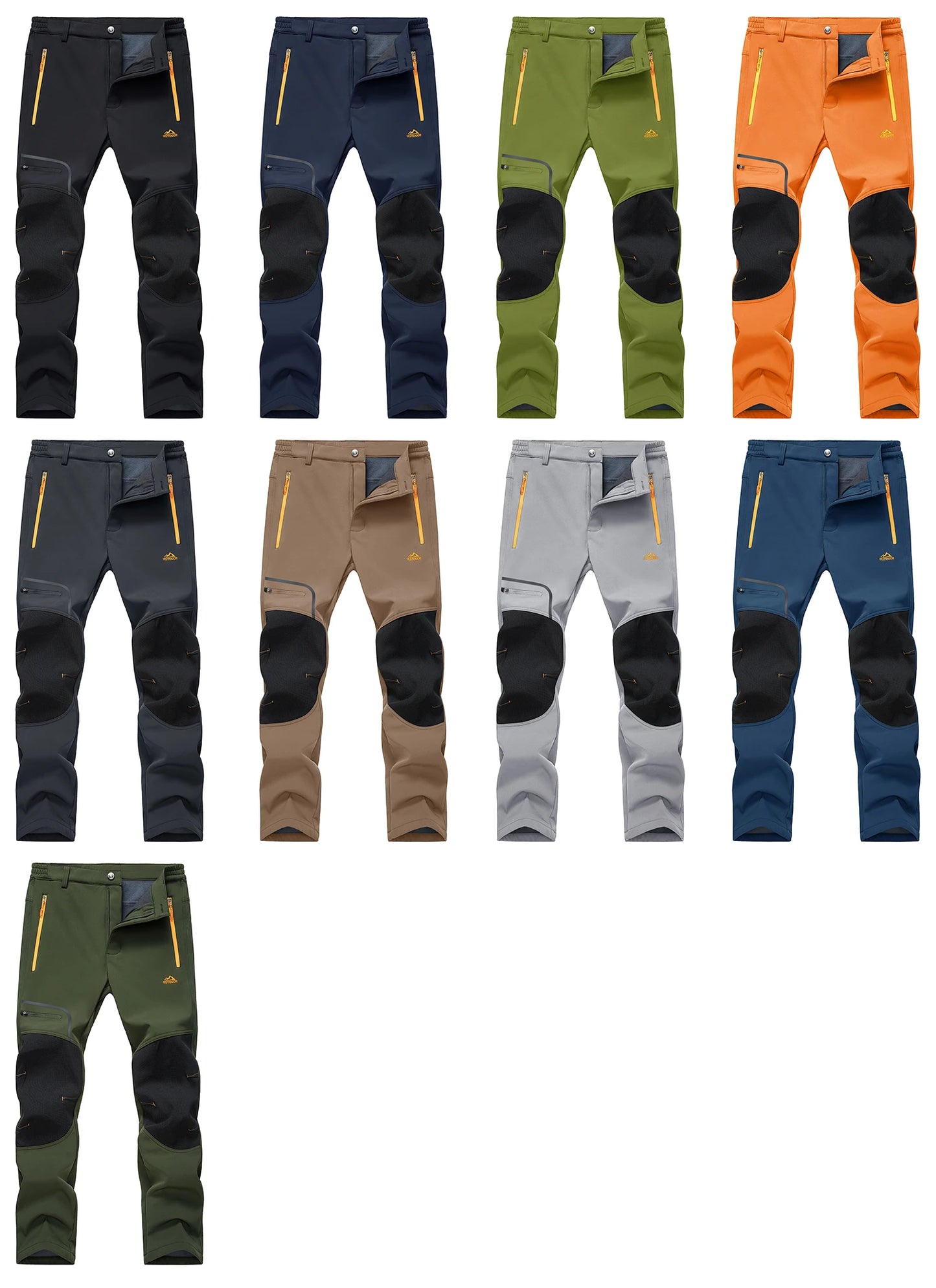 Hikerlife™ - Pantalon de randonnée pour homme, thermique, imperméable, chaud, tactique, doublé polaire, pour randonnée en plein air en hiver.