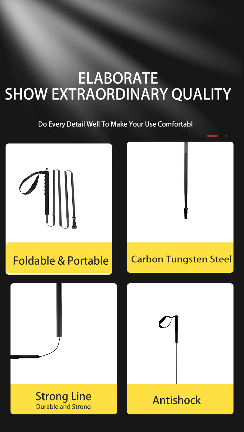 Hikerlife™ - Bâton de randonnée de haute qualité en fibre de carbone. Vendu à l'unité et offre pour l'achat de 2. Pour homme et femme. - Hikerlife