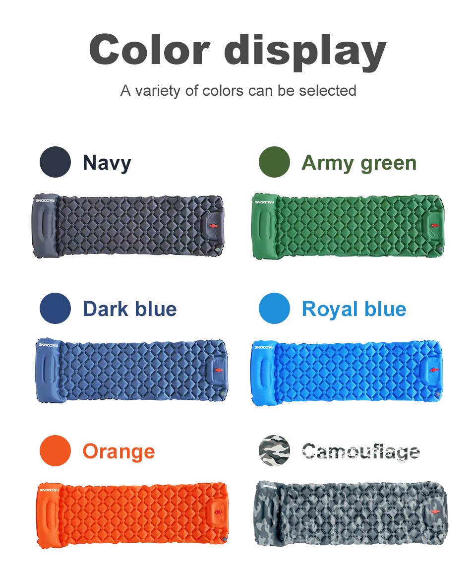 Hikerlife™ - Matelas gonflable 1 personne avec pompe intégrée. - Hikerlife